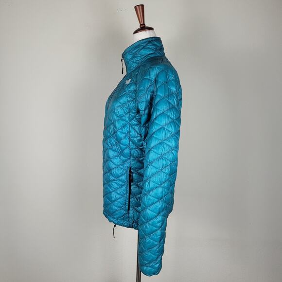 The North Face Jacket Small Blue Turquoise Thermoball Zip Quilted Insulated C775 - Picture 5 of 11